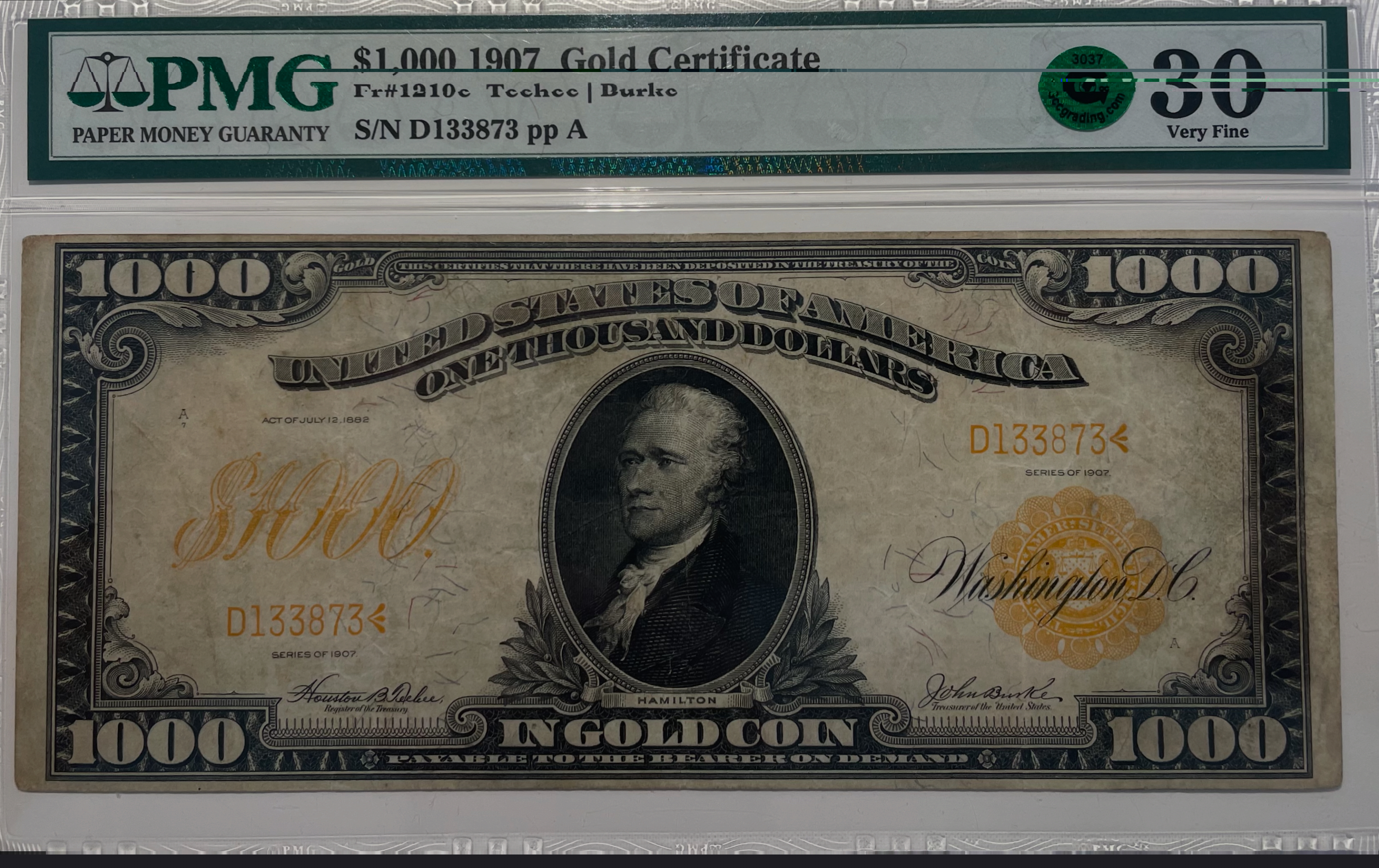 $1,000 1907 Gold Cert