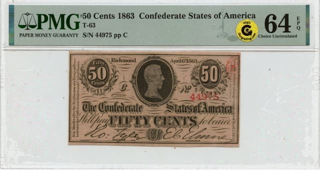 50¢ 1863 Confederate