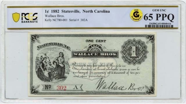 1¢ 1882 Wallace Bros.
